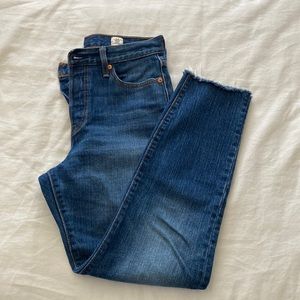 Levi’s skinny jeans with raw hem - size 29
